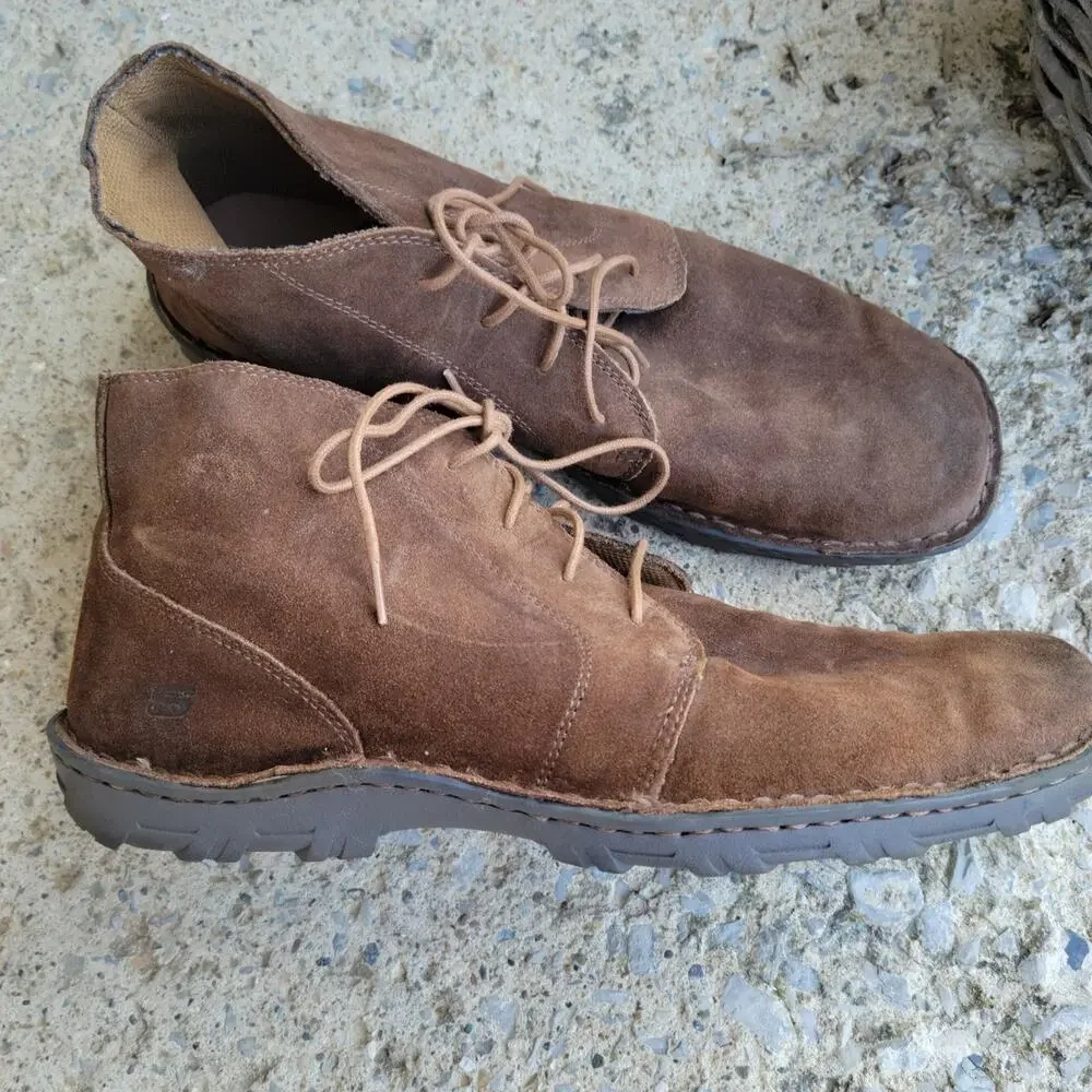 Skechers mens suede brown 62359 ankle chucca boots sz 13